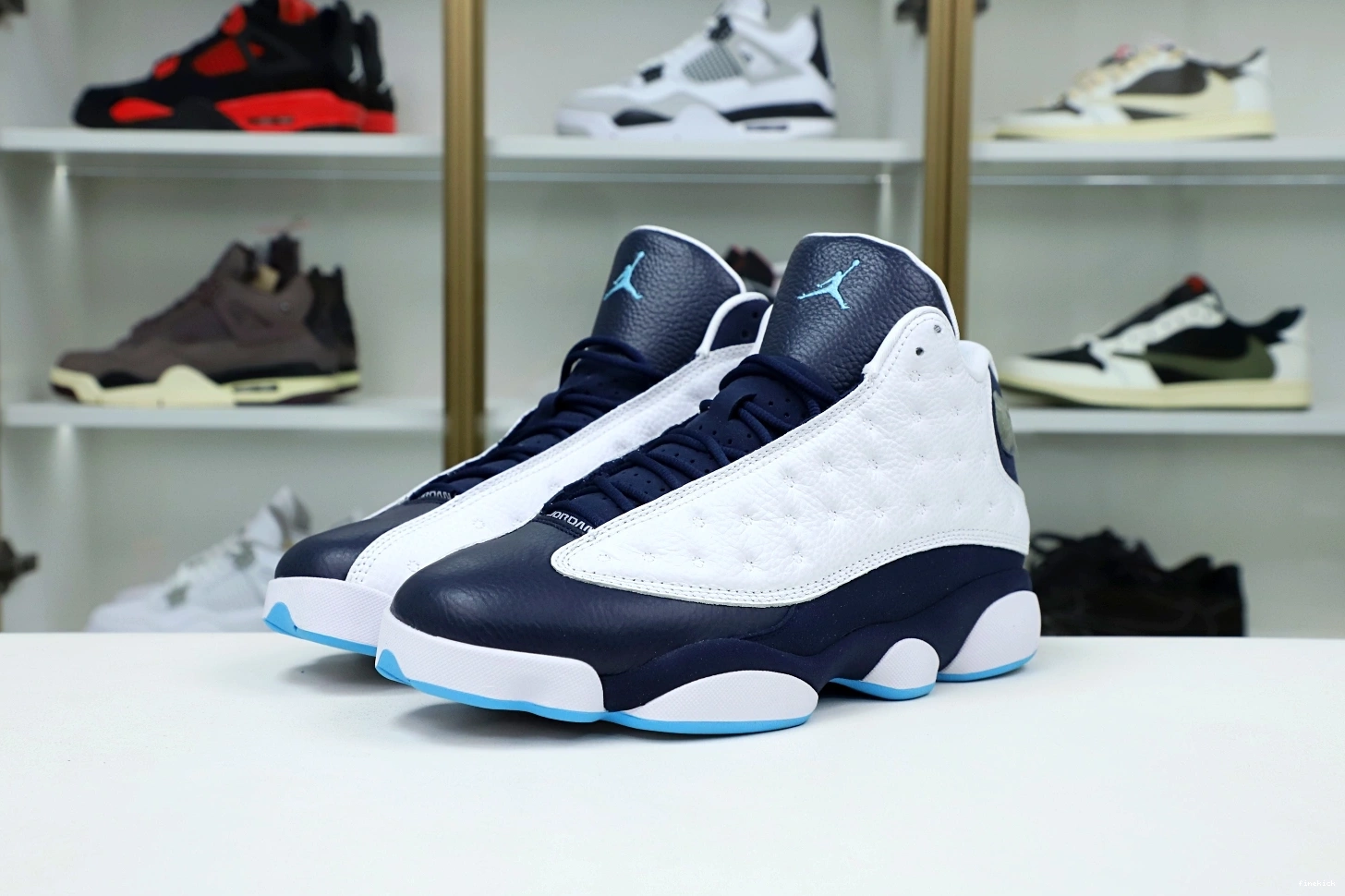 BLUE JORDAN 13 AIR WHITE OBSIDIAN RETRO 414571-144 POWDER 0707